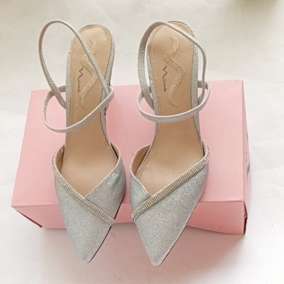 Nina Beckie-YG  Silver Refine Elegant Strappy Women's Shoes Size 10M - Picture 3 of 10